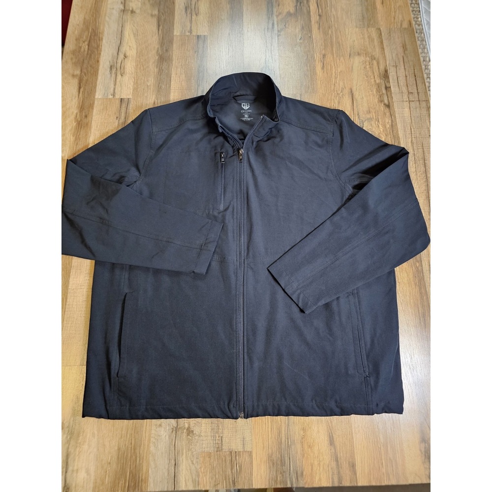 Graham Luxe‎ Kash Black Full Zip Up Jacket Men's Size XL Golf Stretch